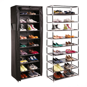 10 Layers DIY Dustproof Cover Fabric Shoes Cabinet Canvas Shoe Rack 
