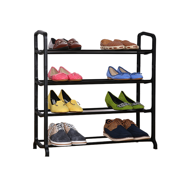 XLW-604 4 Tiers Simple Plastic Shoe Storage Rack