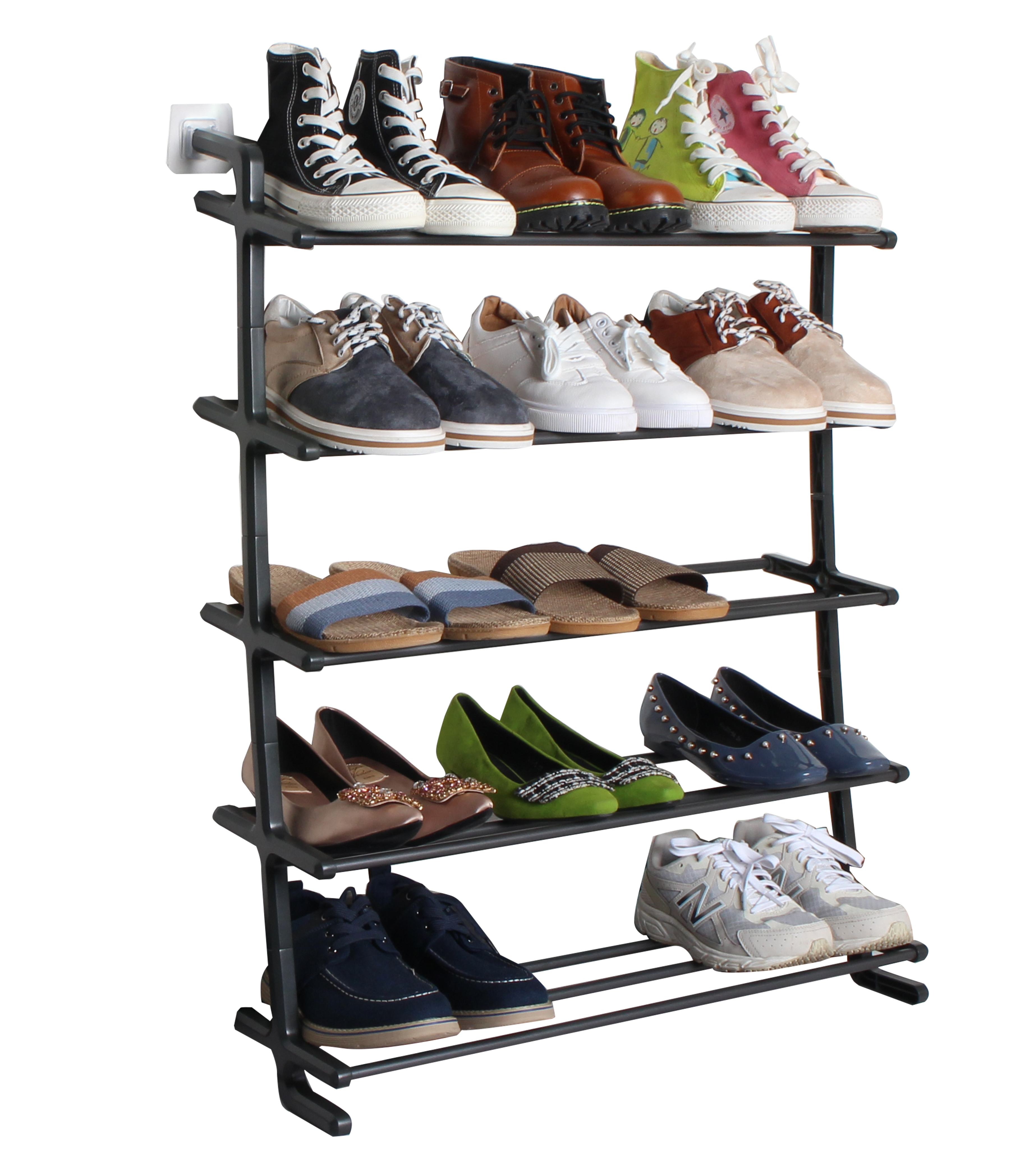 XLW-607 4 Tiers Simple Wall Shoe Storage Rack