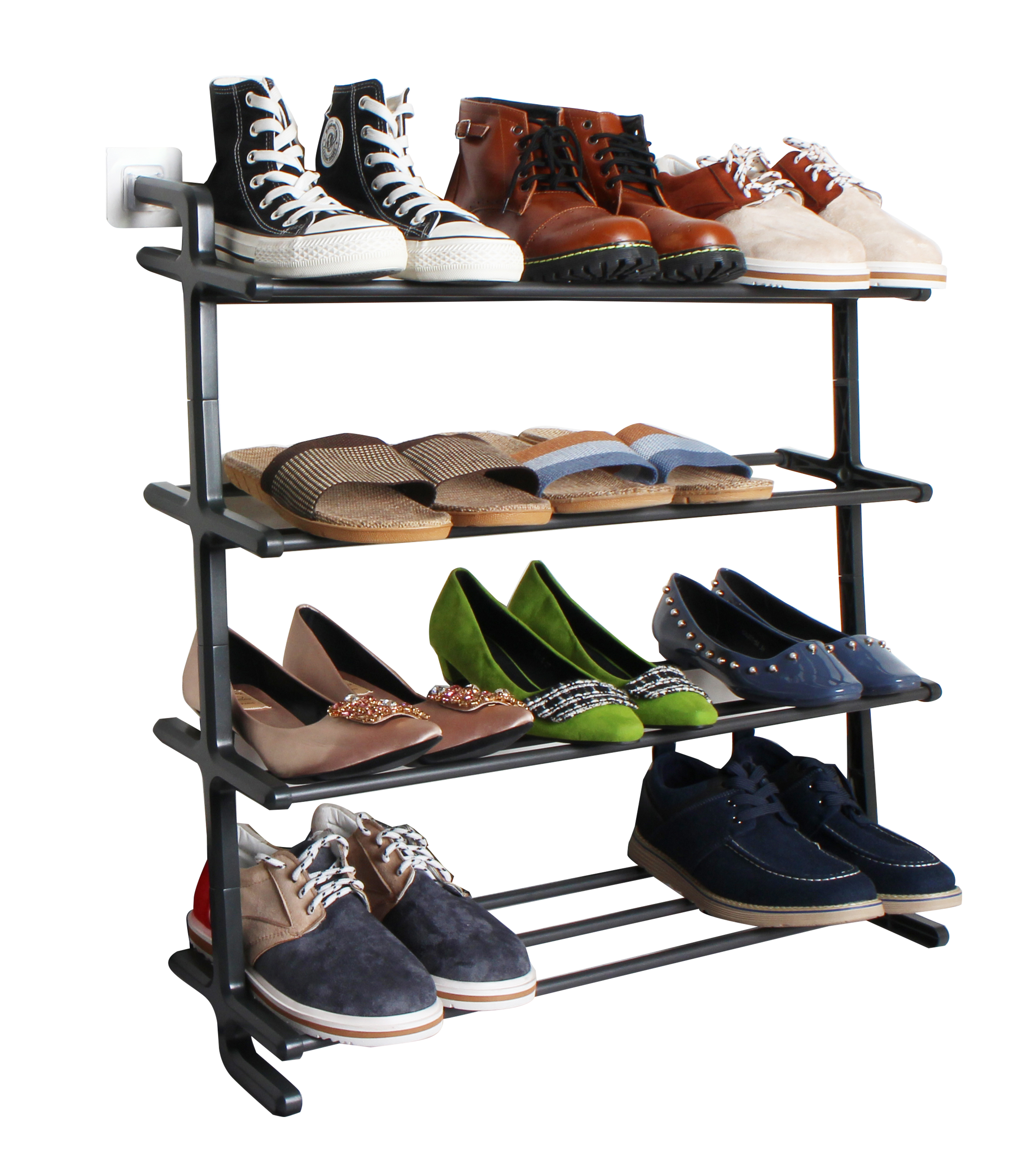 XLW-607 5 Tiers Simple Wall Shoe Storage Rack
