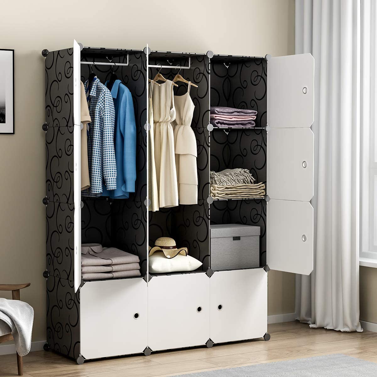 Bedroom Modular Pp Cube Cabinet Storage for Rental House, Bedroom